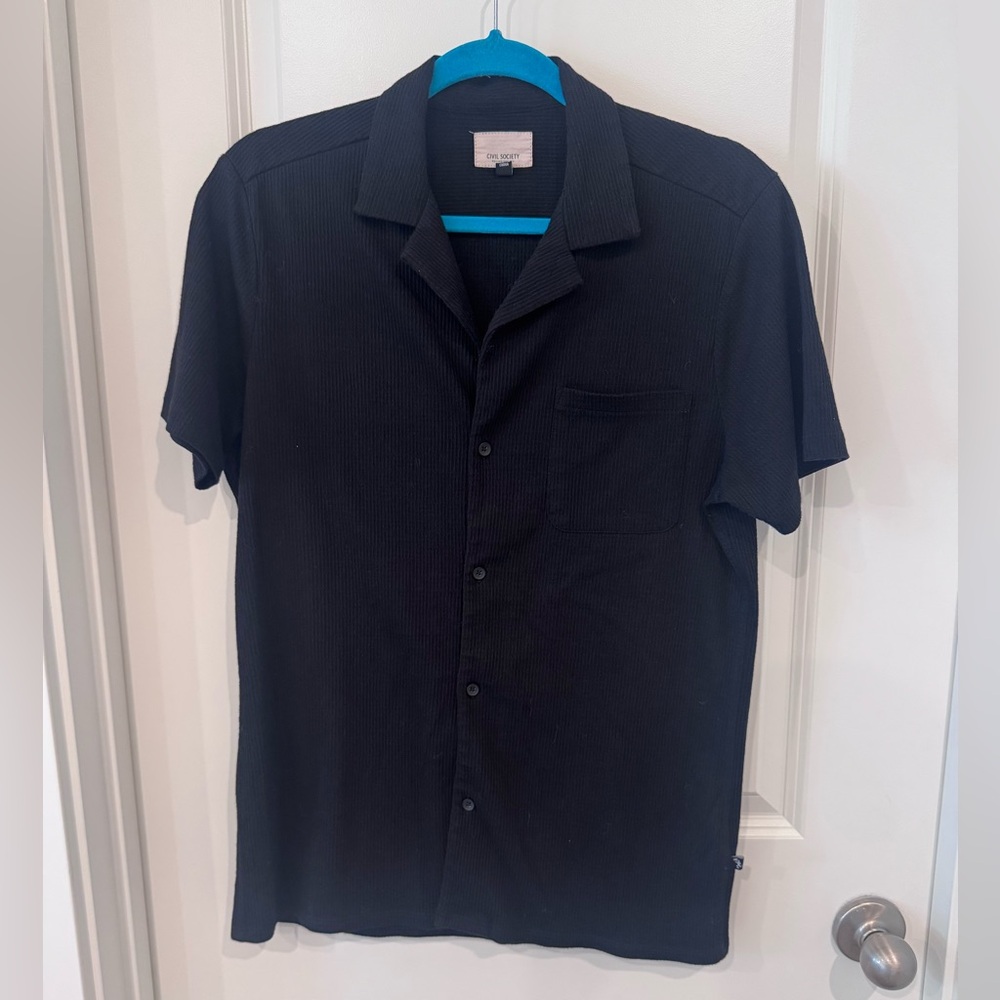 Men’s Civil Society Black Casual Button Down Shirt